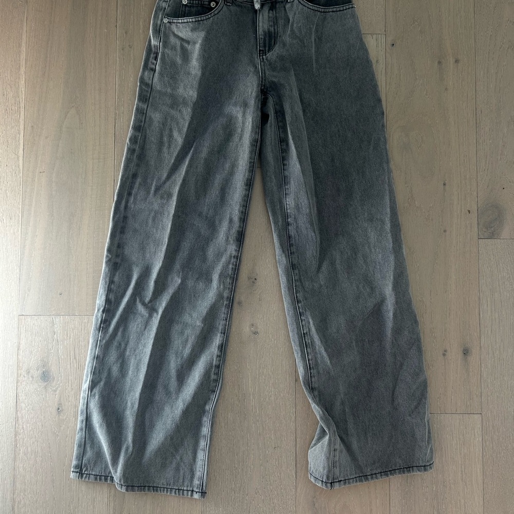 Edikted Gray Wide Leg Jeans